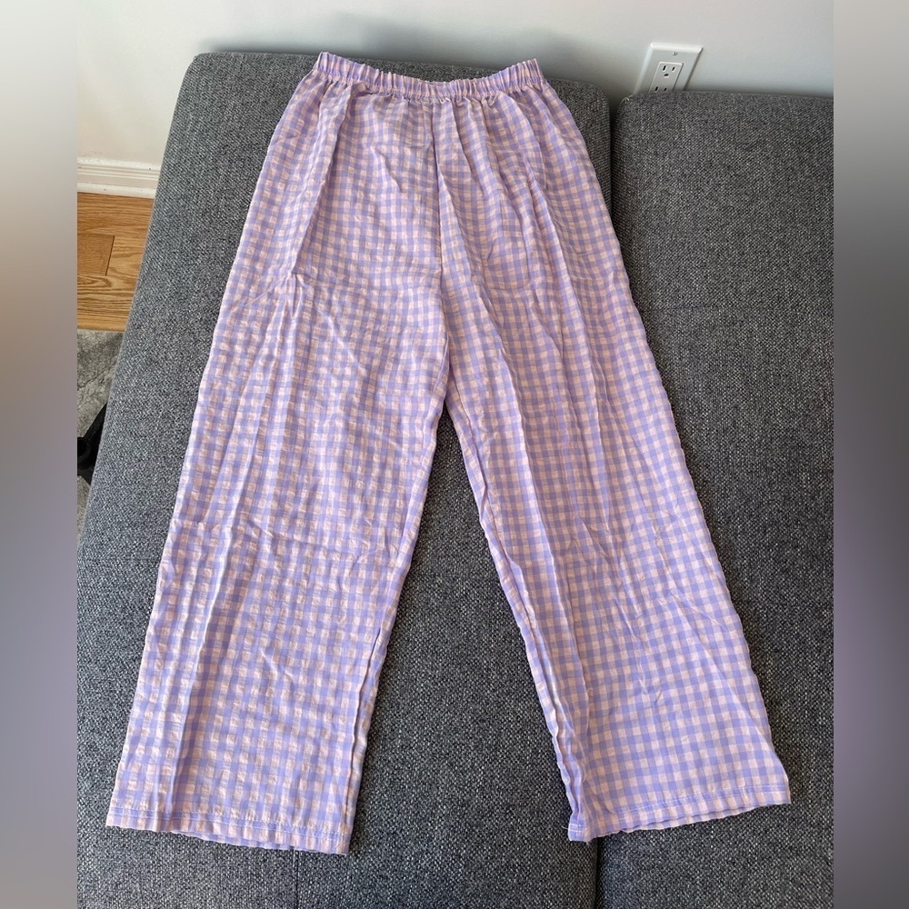 4/$20 🧡 Purple plaid pyjamas pants
